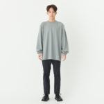 4.4オンス ドライロングスリーブTシャツ 男性 3Lサイズ 正面（モデル身長：171cm） 着用イメージ