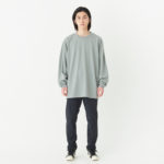 ドライロングスリーブＴシャツ 男性 4Lサイズ 正面（モデル身長：180cm） 着用イメージ