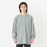 4.4オンス ドライロングスリーブTシャツ 男性 4Lサイズ 正面拡大（モデル身長：180cm） 着用イメージ