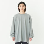4.4オンス ドライロングスリーブTシャツ 男性 5Lサイズ 正面拡大（モデル身長：180cm） 着用イメージ