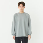 4.4オンス ドライロングスリーブTシャツ 男性 Lサイズ 正面拡大（モデル身長：171cm） 着用イメージ