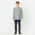 4.4オンス ドライロングスリーブTシャツ 男性 LLサイズ 正面（モデル身長：171cm） 着用イメージ