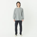4.4オンス ドライロングスリーブTシャツ 男性 LLサイズ 正面（モデル身長：180cm） 着用イメージ