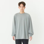 4.4オンス ドライロングスリーブTシャツ 男性 LLサイズ 正面拡大（モデル身長：171cm） 着用イメージ
