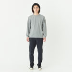 4.4オンス ドライロングスリーブTシャツ 男性 Mサイズ 正面（モデル身長：180cm） 着用イメージ