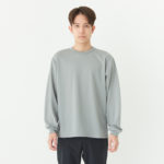 4.4オンス ドライロングスリーブTシャツ 男性 Mサイズ 正面拡大（モデル身長：171cm） 着用イメージ