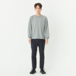 4.4オンス ドライロングスリーブTシャツ 男性 Sサイズ 正面（モデル身長：171cm） 着用イメージ