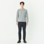 4.4オンス ドライロングスリーブTシャツ 男性 SSサイズ 正面（モデル身長：171cm） 着用イメージ