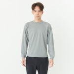 4.4オンス ドライロングスリーブTシャツ 男性 SSサイズ 正面拡大（モデル身長：171cm） 着用イメージ
