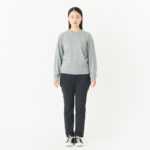 4.4オンス ドライロングスリーブTシャツ 女性 SSサイズ 正面（モデル身長：166cm） 着用イメージ