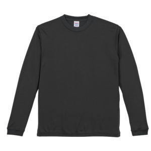 4.7オンス ドライシルキータッチ ロングスリーブ Tシャツ（ローブリード） 173-ガンメタル