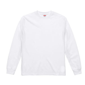 6.2オンス プレミアム ロングスリーブ Tシャツ（2.1インチリブ） 001-ホワイト