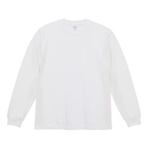 9.1オンス マグナムウェイト ビッグシルエット ロングスリーブ Tシャツ（2.1インチリブ） 001-ホワイト