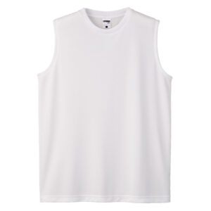 ノースリーブTシャツ ドライ（ポリジン加工） 15-ホワイト