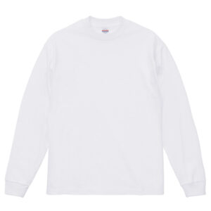 7.1オンス オープンエンド ラギッド ロングスリーブ Tシャツ（2.1インチリブ） 001-ホワイト