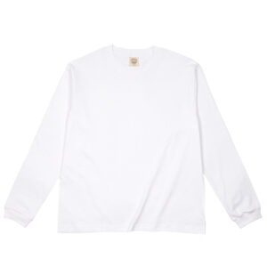 オーガニックコットンロングスリーブTシャツ 01-ホワイト