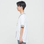 4.4オンス ドライベースボールシャツ 男性 Lサイズ 側面（モデル身長：175cm） 着用イメージ