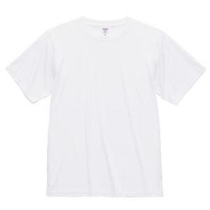 4.4オンス ドライスムース リサイクルポリエステル Tシャツ 001-ホワイト