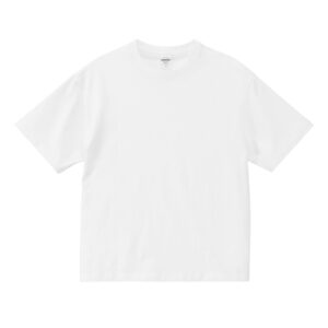 6.5オンス ファインジャージー ボックスシルエット Tシャツ 001-ホワイト