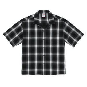 コットン オープンカラー ショートスリーブ シャツ