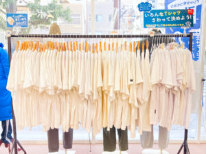 おすすめ！生地の厚みチェックコーナー