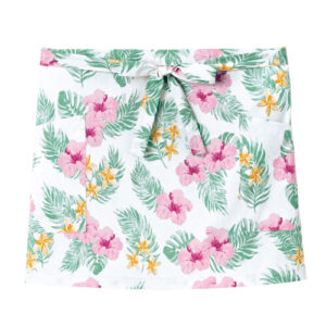 ショートエプロン（ハイビスカス柄）